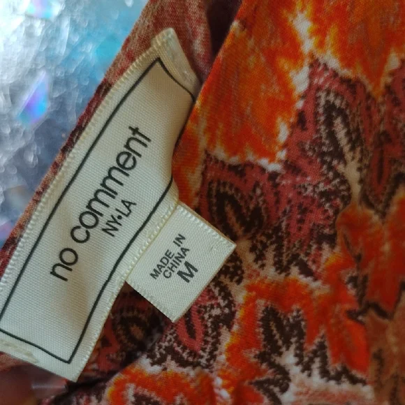 Elegant Orange Patterned Maxi Dress - Picture 3 of 12